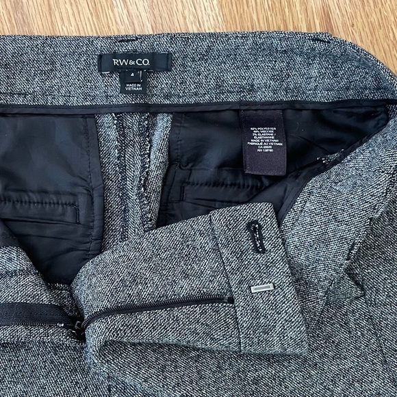 RW Co Herringbone Dress Pants Black/White/Grey - Picture 2 of 4